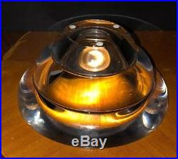 Kosta Boda Heavy Crystal Bowl 3 Tiered Signed By Anna Ehrner 59332