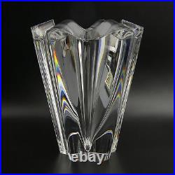 Kosta Boda Heavy Crystal Glass Vase H9317 Signed Anna Ehrner