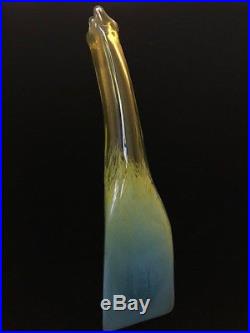 Kosta Boda Joy Vase by Monica Backstrom Blue/Yellow