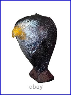 Kosta Boda Kjell Engman Art Glass Textured Bird Figurine Wall Sculpture