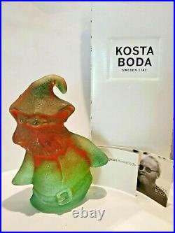 Kosta Boda Kjell Engman Catwalk Santa glass sculpture new in box