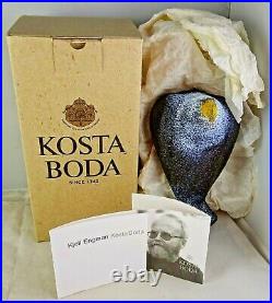 Kosta Boda Kjell Engman Eagle Wall Sculpture Original Box Modern Art Glass Mint