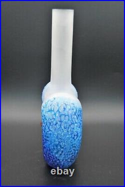 Kosta Boda. Kjell Engman. Long Vase Reefin Blue 25 CM