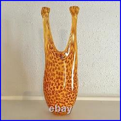 Kosta Boda Kjell Engman SIGNED 15 Catwalk Swimsuit Vase Orange (7040601)