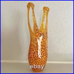 Kosta Boda Kjell Engman SIGNED 15 Catwalk Swimsuit Vase Orange (7040601)