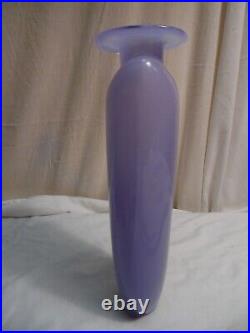 Kosta Boda Kjell Engman Signed Lavender / Purple Art Glass Vase 10