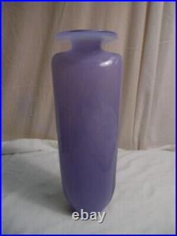 Kosta Boda Kjell Engman Signed Lavender / Purple Art Glass Vase 10