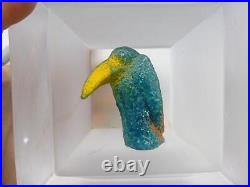 Kosta Boda Kjell Engman Snapshot Bird Figurine Sculpture Art Glass Sweden with Box