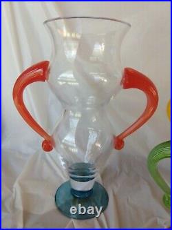 Kosta Boda Kjell Engman Swedish Art Glass Vase Madam, 3 LOT