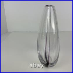 Kosta Boda Kontur Crystal Vase 1950's Vicke Lindstrand Designer Signed LH1239