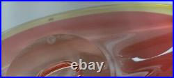Kosta Boda Large Centerpiece Vision Dish Pink Amber Goran Warff NEW 7071001