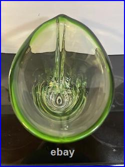 Kosta Boda Large Emerald Green Glass Vase Signed Goran Warff