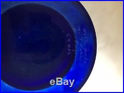 Kosta Boda Large Footed Can Can Art Glass Centerpiece Bowl SIGNED KJELL ENGMANN