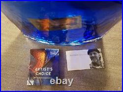 Kosta Boda Large Satellite Bottle Bertil Vallien NIB Cobalt Blue 17 1/8 #7080706