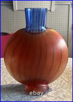 Kosta Boda Large Vase Kjell Engman Bon Bon Series Signed