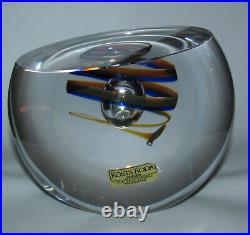 Kosta Boda Letterweight Crystal Glass Stand Signed