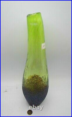 Kosta Boda MOONLANDING Purple to Green 12 3/4 Vase by Monica Backstrom 40063