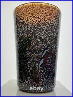 Kosta Boda Meteor Vase By Bertil Vallien Red Rim 7 Tall Signed 79530 Rare