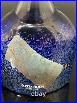 Kosta Boda Miniature Set, Bertil Vallien Signed 1992, Flask Vase & Bowl