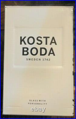 Kosta Boda Noel withGold Stripes Christmas Tree 4-1/8 Signed AE 7090532