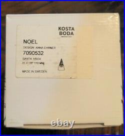Kosta Boda Noel withGold Stripes Christmas Tree 4-1/8 Signed AE 7090532