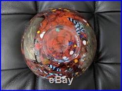 Kosta Boda ORANGE Satellite Bowl Artist Collection Bertil Vallien Sweden 59725