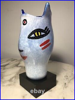Kosta Boda Open Minds Hand Painted Vase By Designer Ulrica Hydman-Vallien New