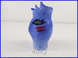 Kosta Boda Open Minds Miniature Vase blue glass Ulrica Hydman 10 Cm hand paint