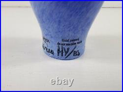 Kosta Boda Open Minds Miniature Vase blue glass Ulrica Hydman 9.5 Cm hand paint
