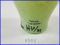 Kosta Boda Open Minds Miniature Vase green glass Ulrica Hydman 10 Cm hand paint