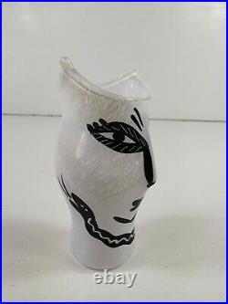 Kosta Boda Open Minds Miniature Vase white glass Ulrica Hydman 10 Cm hand paint