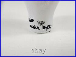 Kosta Boda Open Minds Miniature Vase white glass Ulrica Hydman 10 Cm hand paint