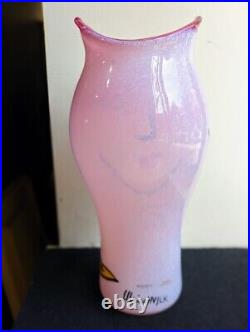 Kosta Boda Open Minds Vase painted by Ulrica Hydman, 14 TALL, with OG tag