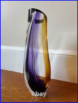 Kosta Boda Orchid Crystal Vase, High, 14.5, Purple
