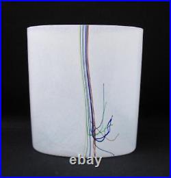 Kosta Boda Rainbow Art Glass Vase Large Signed Bertil Vallien Swedish Vintage
