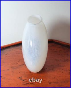 Kosta Boda Rainbow Frosty White Art Glass Vase 6 Tall Swedish Glass