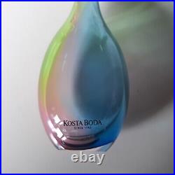 Kosta Boda Rainbow Vase by Kjell Engman SIGNED/DATED/NUMBERED Mint