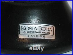Kosta Boda Rare Black Magic Vase, Ulrica Hydman Vallien, Excellent