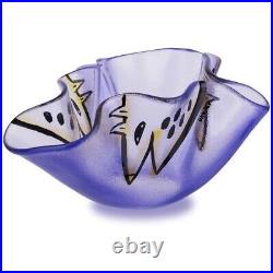Kosta Boda Rare Ulrica Hydman-Vallien Hand painted Art-Deco Bowl Happygoingblue