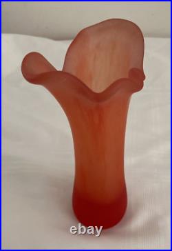Kosta Boda Red Art Glass Vase Signed by Ulrica Hydman-Vallien #40116 Gift Idea
