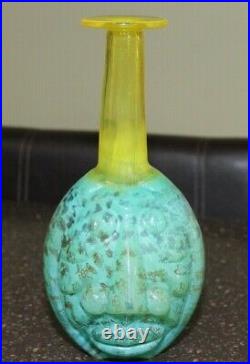 Kosta Boda Rio Face Tall Bottle Vase by Kjell Engman RARE