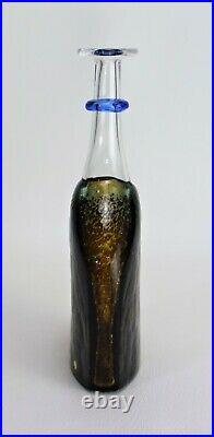 Kosta Boda Satellite Bottle Bertil Vallien Vase Signed Cola