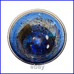 Kosta Boda Satellite Cobalt BLUE Glass Bowl by designer Bertil Vallien
