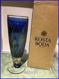 Kosta Boda Satellite Vase Artist Collection Bertil Vallien 12 tall, new in box