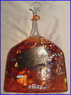 Kosta Boda Satellite Vase Signed BERTIL VALLIEN 89726 Orange 12 Tall