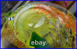 Kosta Boda Satellite Yellow Glass Bowl Bertil Vallien 59372 25cm Diameter