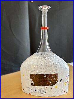 Kosta Boda Satellite bottle by Bertil Vallien, signed