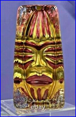Kosta Boda Sea Glas Bruk Tiki Sculpture / Paperweight- Renate Stock Paulsson