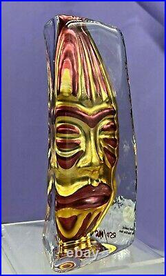 Kosta Boda Sea Glas Bruk Tiki Sculpture / Paperweight- Renate Stock Paulsson