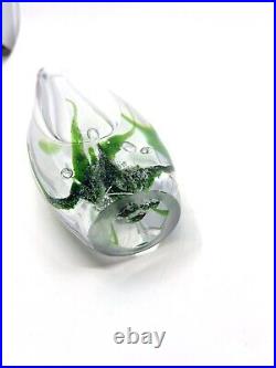 Kosta Boda Seaweed Art Glass Vase Vicki Lindstrand signed 1960s